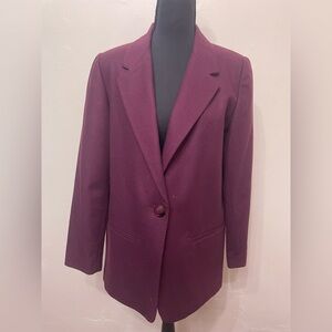 Sag Harbor Deep Purple Women's Blazer | 100% wool